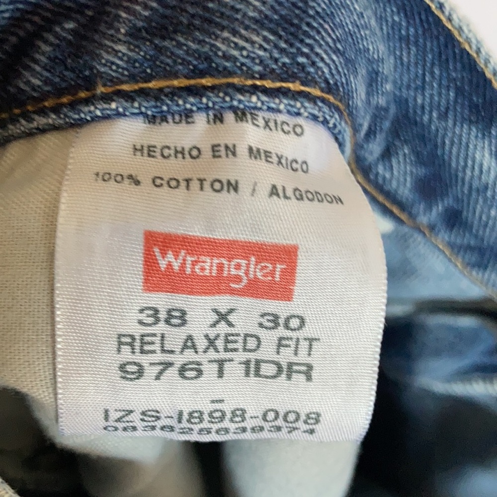 Wrangler relaxed fit jean 38x30 cotton denim - Picture 14 of 17